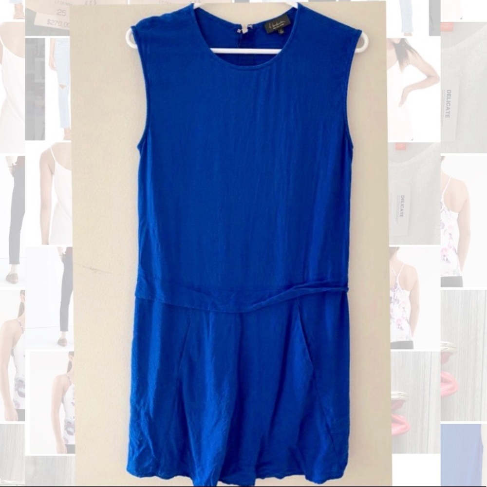 Aritzia Talula Royal Blue 100% Silk Dress - Size 2